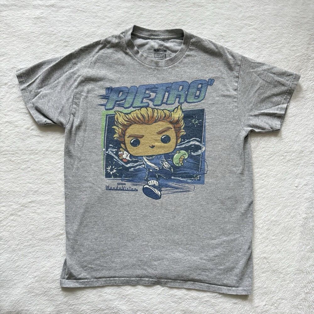 Funko Pop Tees T-Shirt Adult Size Medium WandaVision PIETRO Maximoff Marvel Top